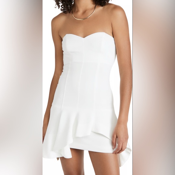 Cinq à Sept Devon White Strapless Dress - Picture 2 of 6